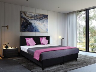 Boxspringcombinatie, M-Ray, Valencia, Zwart